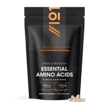 Essential Amino Acids 2800mg with BioPerine – 180 Vegan Capsules – All 9 EAA Amino Acids with All 3 BCAA's Plus 6 More EAAs to Build and