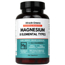 8 in 1 Magnesium Complex – Bisglycinate, Malate, Taurate, Gluconate, Lactate, Carbonate, Aspartate, and Oxide – 1400mg Formula Pro