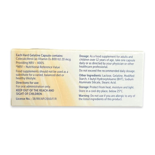 Vitamin D 800IU | Colecalciferol Capsules | 30 Capsules 1