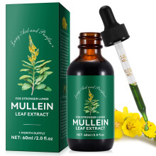 Mullein Leaf Extract for Lungs,60ML Premium Mullein Leaf Extract Drops Balance Mullein Drops for Lungs,Vegan Premium Mullein Leaf