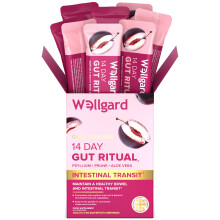 Wellgard 14 Day Gut Ritual - Daily Fibre & Digestive Enzymes Formula to Maintain a Healthy Bowel and Intestinal Transit, 14 Single-Serve Sachets
