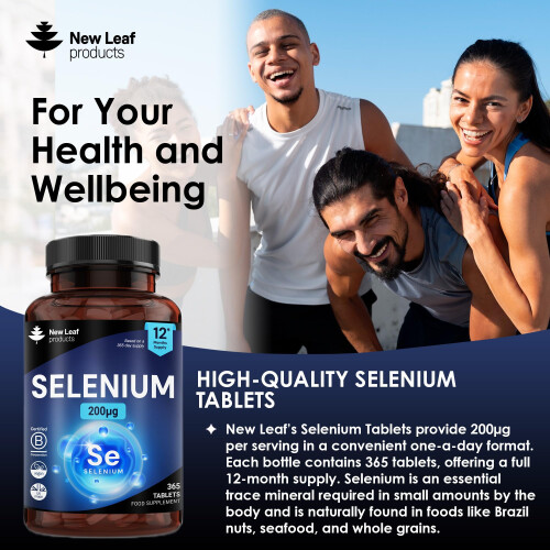 Selenium Tablets - 365 Vegan Selenium Tablets 200µg Per Serving - Supports Normal Immune System & Thyroid Function - 12 Month Supp 1