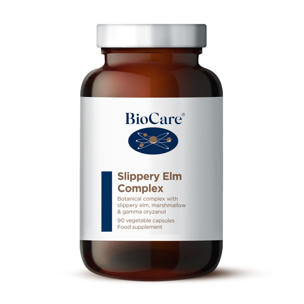 Biocare Slippery Elm Complex - Slippery Elm Bark, Marshmallow Root & Gamma Oryzanol Blend - 90 Capsules