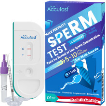 Accufast Male Fertility Test - Sperm Test for Men | Sperm Count Test: Indicates Normal or Low Sperm Count | Private Home Fertility