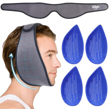 Hilph Face Ice Pack for Wisdom Teeth, Reusable Jaw Ice Pack Cold Compress Head Wrap for Chin, Facial Surgery, TMJ, Tonsillectomy R