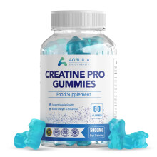 Aoruilia Creatine Gummies for Men & Women 5000mg 60 Chewable Creatine Monohydrate Gummies for Muscle Strength & Growth Sugar Free Pre-Workout Supplem