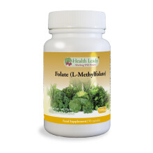 Folate (L-Methylfolate) 1000μg x 90 Capsules, 5-MTHF Active Form of Folic Acid/Vitamin B9, Please See Our 400mcg Version for Pregn