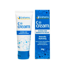 Grahams Natural C+ Eczema Cream - Clinically Proven, All-Natural, Steroid-Free - for Dry Skin, Itch Relief, Inflammation, Dermatit
