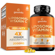 Goodvita Liposomal Vitamin C Softgels 2000mg | 60 Softgels, 1 Month Supply | Added Zinc + Selenium | UK Formulated | Ultra Strengt