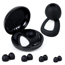 Nuvexa Ear Plugs for Sleep - Ultra-Comfy Reusable -46dB Noise Cancelling Earplugs for Deep Focus, Travel, Flexible Hearing Protect