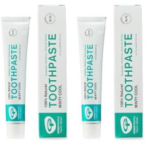 Green People Minty Cool Toothpaste 50ml | 100% Natural Mint Toothpaste for Adults | Fluoride & SLS Free | Organic & Natural | Soot