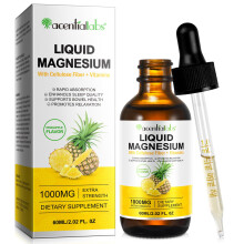 Magnesium Glycinate Supplement,Natural Magnesium Drops,Taurate,Cellulose Fiber for Cortisol,Sleep, Stress,Muscle,Brain Nerve Healt