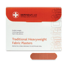 Dependaplast Traditional Heavyweight Fabric Plasters. Extra Cushioning And Physical Protection - Heavy Elastic Fabric - Super-Stic