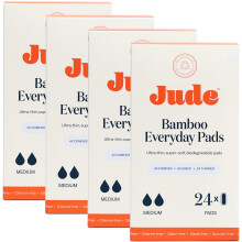 Jude Everyday Bamboo Incontinence Pads for Women | Medium Leaks & Gushes | Ultra Thin, Super Soft & Absorbent Leak Protection | Se