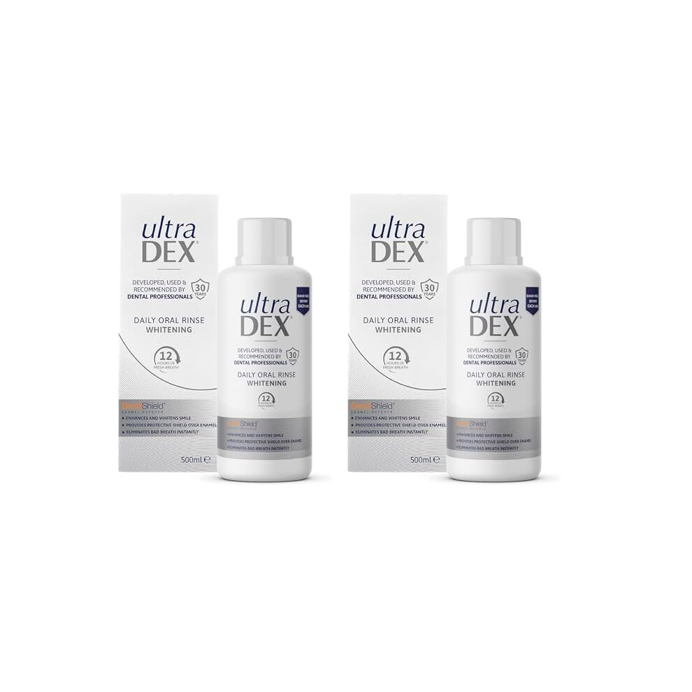 Ultradex Daily Oral Rinse Whitening, 500 Ml (Pack Of 2)
