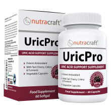 UricPro Uric Acid Cleanse Supplement | Tart Cherry, Turmeric, Celery, Bromelain, Cranberry & More | Non-GMO | 60 Vege Capsules