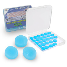 30pcs Reusable Silicone Wax Ear Plugs 32dB Noise Cancelling Earbuds for Sleeping, Hearing Protection, Travel, Concerts, Swimming -