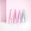 Brushworks HD 4 Piece Combination Tweezer Set - Pastels 4