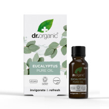 Dr Organic Eucalyptus Essential Oil, 100% Pure & Natural, Uplifting, for Congestion Relief, Aromatherapy, Diffusers, Massage, Vegan,