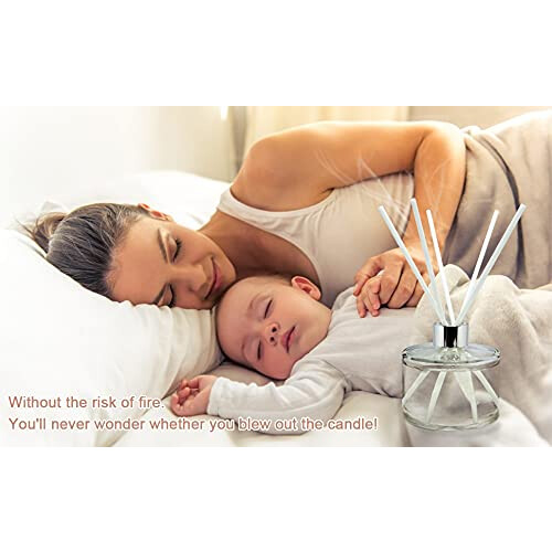 Weleda HOSSIAN Reed Diffuser Sticks - White Fiber Diffuser Sticks (50PCS, 7.5 inches x 0.14 inches) 1
