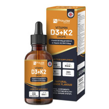 Vitamin D3 4000iu + K2 MK7 25µg I Orange Liquid Drops I High Strength 4000iu D3 + 25µg K2-30ml Bottle I Fast Absorption I 1200 Veg