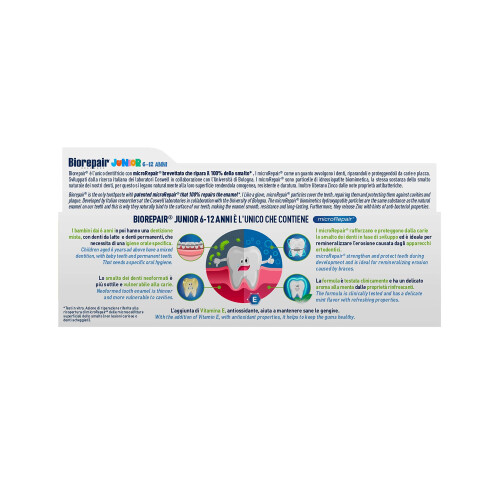 Biorepair Junior Oral Care Toothpaste, Fluoride Free with Mint Extract, 75 ml 1