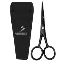 SS INSTRUMENTX Beard and Moustache Scissors Professional Beard Scissors for Ear and Nose Hair, Stainless Steel Hair Trimming Sciss