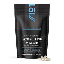 L-Citrulline Malate 1500mg with BioPerine - 90 Vegan Capsules - High Strength Fermented Amino Acid Supplement - 45 Day Supply - R
