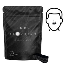Pure Flourish Breathe Tape | 31 x Hypoallergenic Nasal Strips | Anti Snoring Device, Improved Nasal Breathing, Relieves Congestion