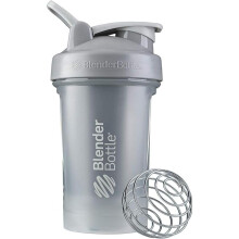 BlenderBottle Classic V2 Shaker Bottle with Stainless Steel Ball, For Protein Shakes, Dishwasher Safe, 590ml, Pebble Grey