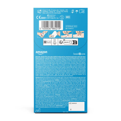 Amazon Amazon Basic Care - Hypoallergenic Sterile Suture Strips, 4 Sizes, 60 Count (Pack of 3) 1