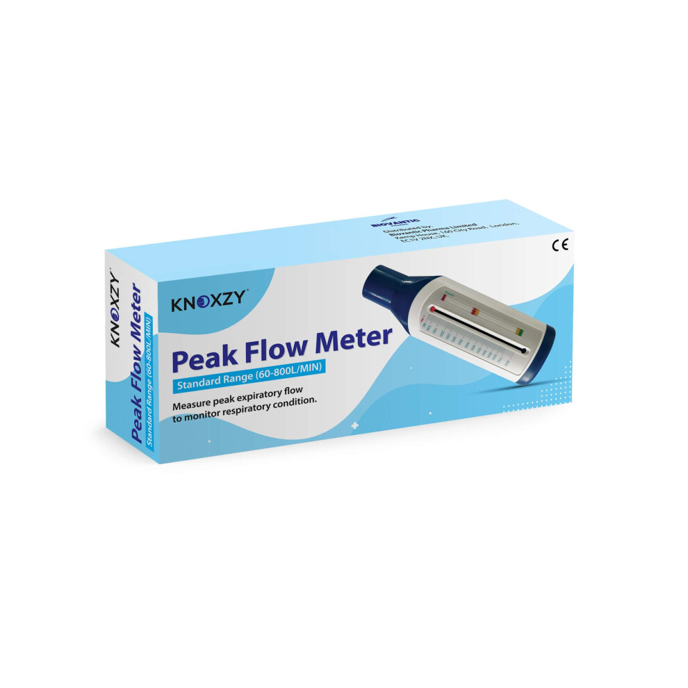 Knoxzy Peak Flow Meter For Adult To Monitor Lung Function - Expiratory Flow Meter To Monitor Respiratory Condition - Spirometry Lu