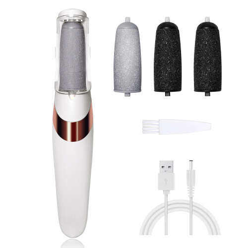 UQQU Electric Foot File, 4in1 Electric Callus Removers for Feet, Rechargeable Electric Foot Callus Remover Pedicure Kits, Removes