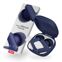 Alpine Silence Ear Plugs for Sleep, Focus & Travel - Comfortable, Travel Essential, Noise Cancelling Ear Plugs, V-Shape Snug Fit & Soft Oval Tips, 4