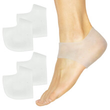ViveSole Silicone Gel Heel Protectors (2 Pairs) - Sleeves for Blister Prevention, Plantar Fasciitis, Achilles Tendonitis, Heel Spu