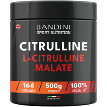 Bandini Citrulline Malate 2:1 500g Powder | 3g Daily Dose - 166 Servings | L-Citrulline Malate Nitric Oxide Enhancer | Pre-Workou