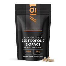 Bee Propolis Extract 4800mg – Standardised 108mg Flavonoids – 180 Vegan Capsules – High Strength Propolis Supplement - Resealable