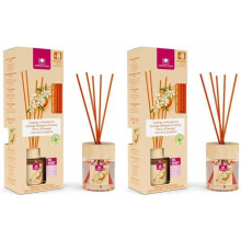 CRISTALINAS Air Freshener, Reed Diffuser, 40ml / 8 weeks, 0% alcohol, Orange Blossom & Honey (Pack of 2)