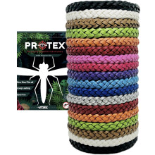 PR0TEX 18 Pack Insect Repellent Bracelet, Adjustable Leather Deet-Free Wrist Bands, Powerful Effective Protection, Mosquito Repell