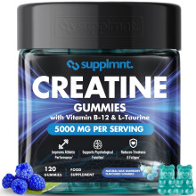 Supplmnt. Creatine Gummies 5000mg 120ct Max Strength Muscle Growth Recovery Supplements for Men & Women Creatine Monohydrate, B12