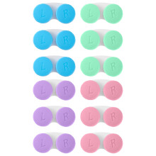 12PCS Colorful Contact Lens Case, Immersion Kit, Leak-Proof Packaging, Suitable for Outdoor Mini Case Screw Top