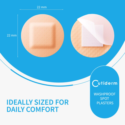 Cutiderm Small Round Spot Plasters 22 x 22mm 100 Plasters Per Box 2
