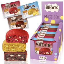 FitnesSHOCK Protein Snack No Added Sugar, 20%/8g Protein, 168 kcal, Pre/Post Workout Treat - No Palm Oil, Filling dietary fibre, S