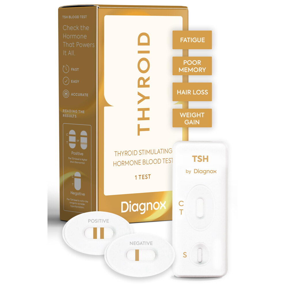 Diagnox Health Thyroid Testing Kit – Easy At-Home Tsh Blood Test | 10-Minute Results, Lab-Grade Accuracy | Early Screening For Hypothyroidism | T
