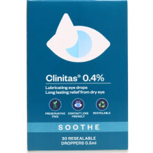 Clinitas Preservative Free Lubricant Eye Drops 30 x 0.5ml, White