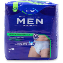 Tena Men Premium Pants Large, Pack of 8( L/XL)