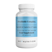 Hey Nutrition Probiotic Complex Supplement - 20 Billion CFU - Suitable for Vegetarians & Vegans - Supports Gut & Skin Health, Improves Immune Respons