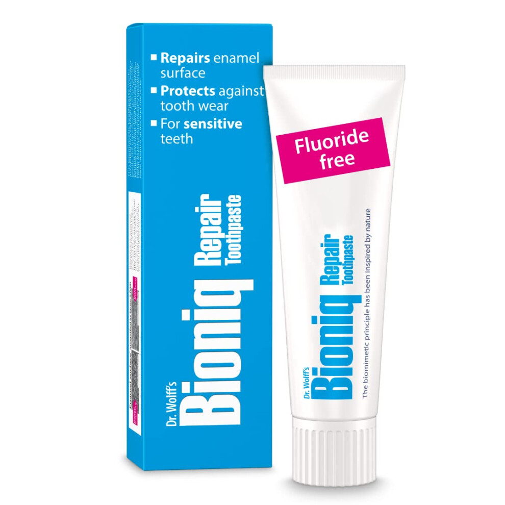 Bioniq Dr. Wolff's Repair Toothpaste Gel | Fluoride Free With Biomimetic Enamel Hydroxyapatite | For Sensitive Teeth | Helps To Re