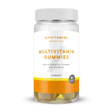 Myvitamins Vegan Multivitamin Gummies – Lemon Flavour – Daily Immune & Energy Support with Vitamins A, C, D3, B6, B12, Biotin & Fo