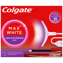 Colgate Max White Ultimate at Home LED Teeth Whitening Kit, Enamel Safe, Reverses up to 20 Years of Stains, Whitening Pen & Smartp